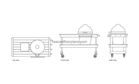 Big Green Egg Table - Free CAD Drawings