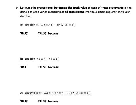 Solved Determine The Truth Value Of Each Of These Chegg