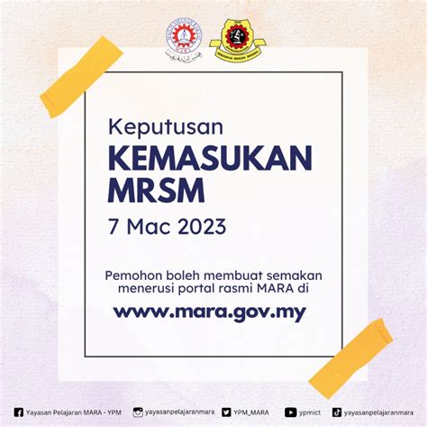 Cara Semakan Tawaran Kemasukan Mrsm Tingkatan 1 Dan 4 Sesi 2023 2024