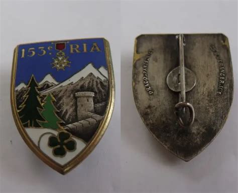 INSIGNE DU 153 Régiment d Infanterie Alpine 2 sapin vert clair EUR