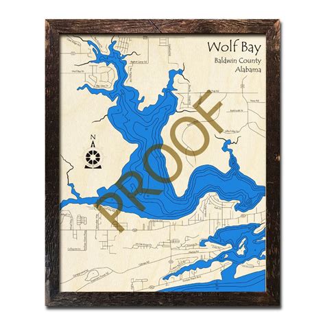 Lake Tuscaloosa Al Wood Map 3d Nautical Wood Charts