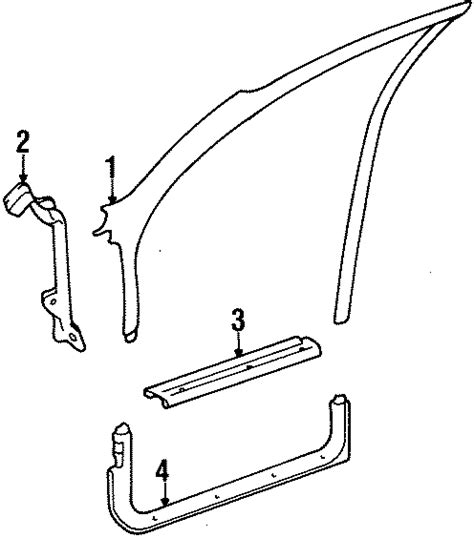 Oldsmobile Achieva Sill plate. 2 DOOR. ROCKER, TRIM, PILLARS - 22546790 ...