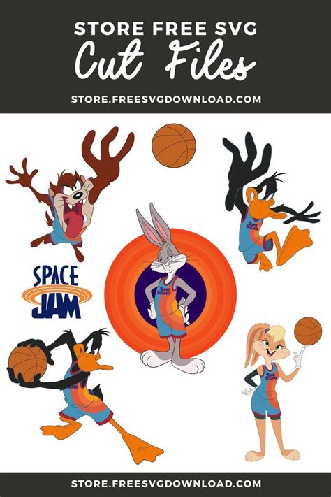 Clip Art & Image Files Space Jam Silhouette SVG / Daffy Duck Bugs Bunny ...