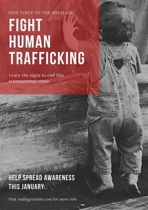 Free custom printable human trafficking poster templates | Canva