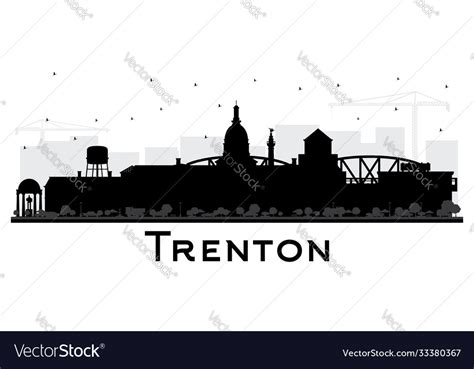 Trenton new jersey city skyline silhouette Vector Image