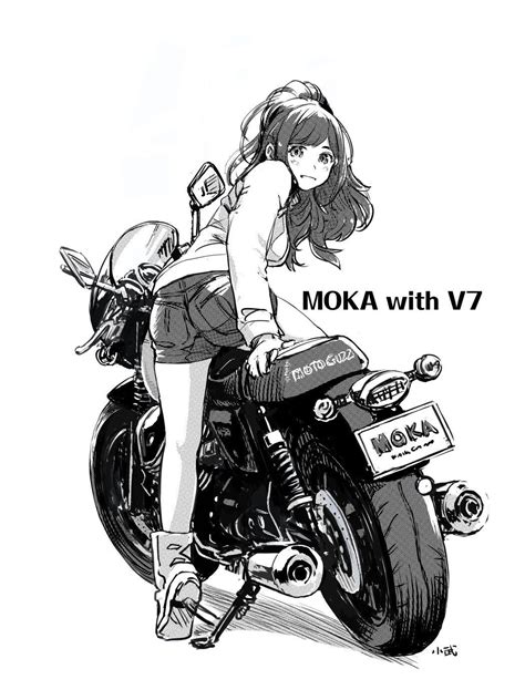 Pin By Emma Rocious On B W Drawing Motorcycle Drawing Anime