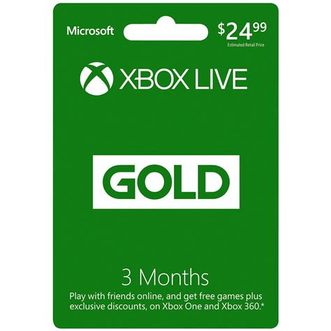 Xbox LIVE 3-Month Gold Card (Xbox 360) - Walmart Business Supplies