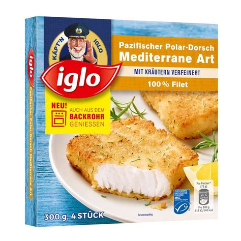 Iglo Polar Dorsch Mediterrane Art Iglo Fisch Dorsch Mediterran