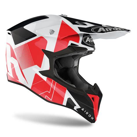 Kask Motocyklowy Cross Enduro AIROH WRAAP RAZE RED GLOSS Sklep