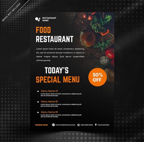 Food restaurant flyer vorlage weiß moderne vorlage psd vorlage