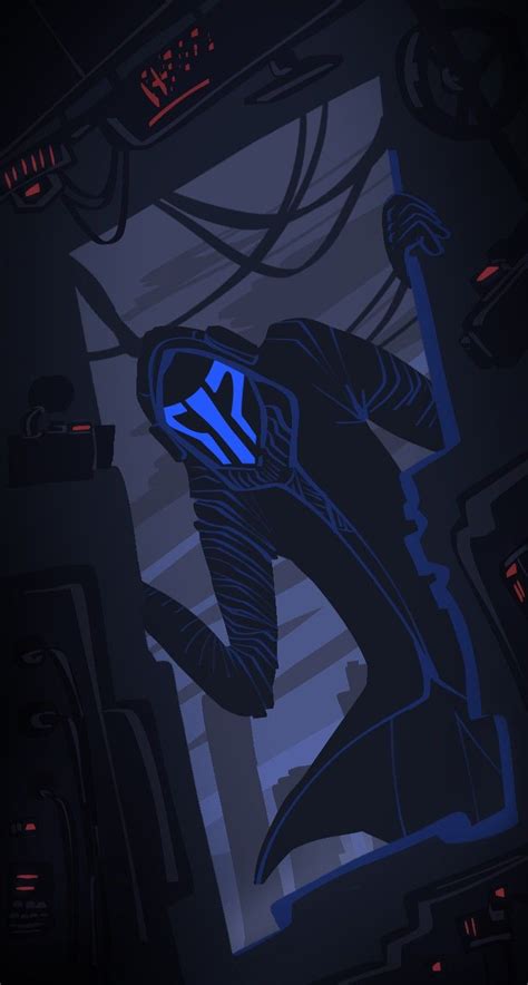 A Man Is Running In The Dark With Neon Blue Lights On His Face And Body