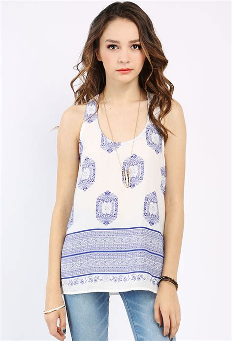 Chiffon Sleeveless Top Shop Old Blouse And Shirts At Papaya Clothing