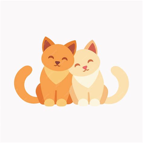 Premium Vector A Cartoon Of Two Cats With The Word Cat On The Front