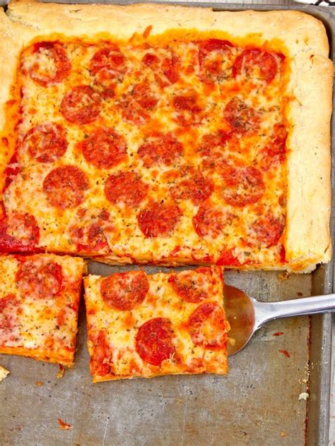 Sheet Pan Pizza The Baker Mama Sheet Pan Recipes Sheet Pan Pizza