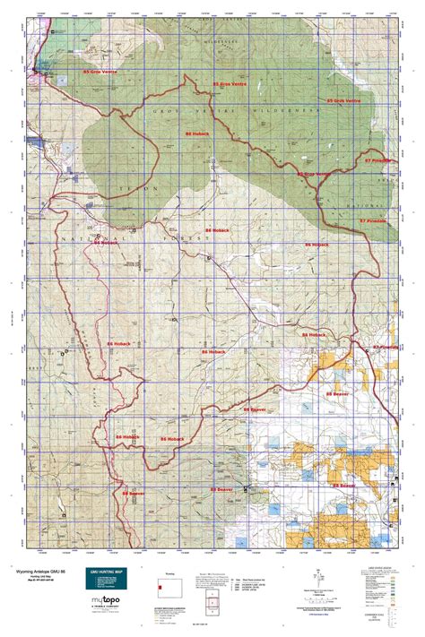 Wyoming Antelope GMU 86 Map – MyTopo Map Store
