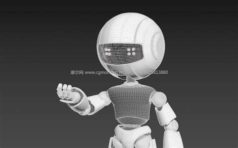 Ibot服务机器人3d模型maxobj格式机械角色模型下载 摩尔网cgmol