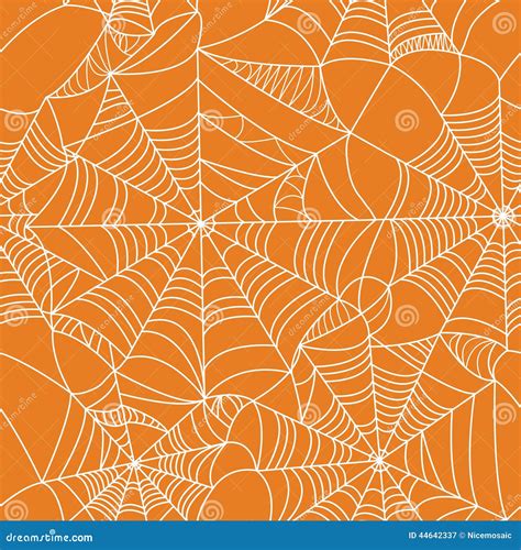 Halloween Spider Web Seamless Pattern Stock Vector - Image: 44642337