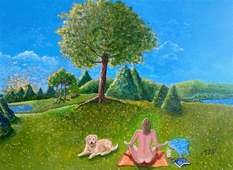 Nude Surreal Yoga Painting By Edward Stotsky Fine Art America