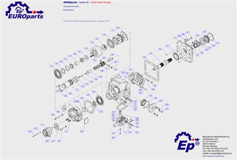 Exploded view – Hydraulic Pump – 2D – Europarts