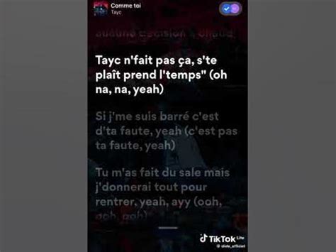 pas comme toi ,tayc @Kyliezepeto_ @Tayc - YouTube