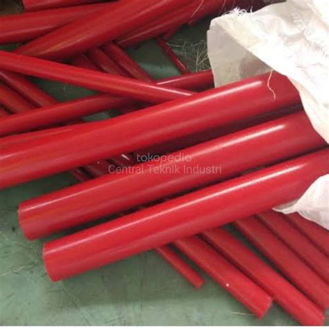 Jual Polyurethane Batangan 40mm X 50cm PU Rod Merah Jakarta Barat