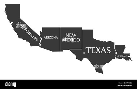 Map Of Texas And Arizona – Map Vector