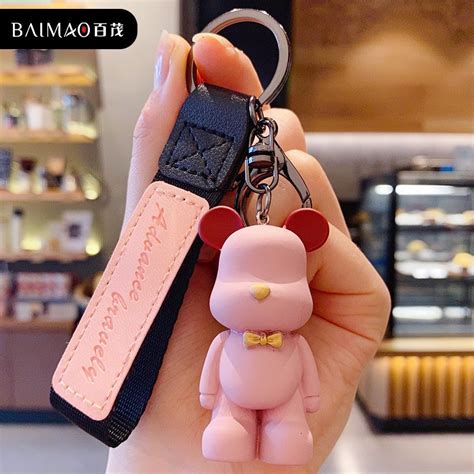 Móc khóa gấu Hàn quốc hoạt hình dễ thương đủ màu sắc hot trend tiktok phụ kiện túi xách ArsC