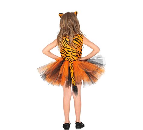 Tiger Kostüm mit Tutu und Schleife für ein Mädchen
