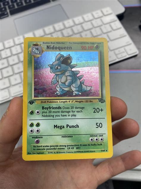 St Edition Nidoqueen Jungle Set Holo Rare Vintage Pokemon