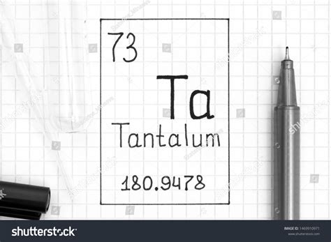 Periodic Table Elements Handwriting Chemical Element Stock Photo