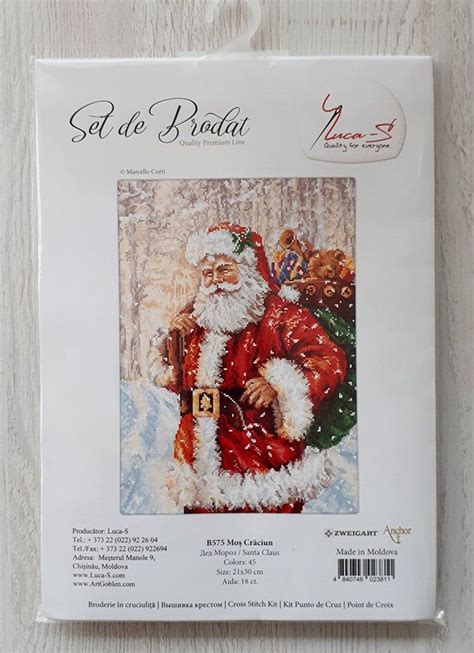 Counted Cross Stitch Kit Santa Claus By Luca S B Etsy Cross