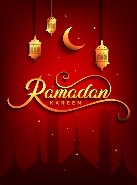 Ramadan Kareem Saludando Hermosas Letras Para Banner Fondo Isl Mico