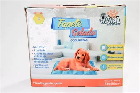 Tapete Refrescante Gelado Para Cachorro 50x90 Cm Savana