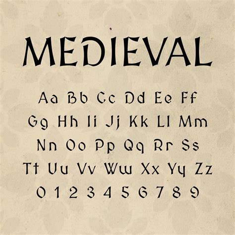 Medieval Font Middle Ages Font Instant Download