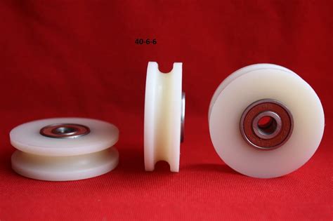 Mm Nylon Pulley Wheel With Ball Bearings Various Groove Size