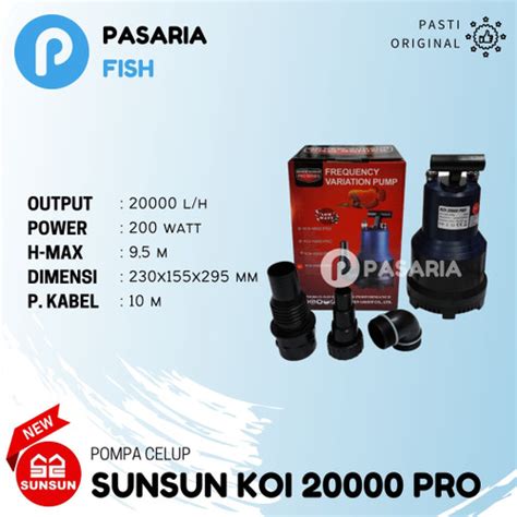 Promo New Sunsun Koi Koi Liter Jam Pompa Celup Pro Tambak