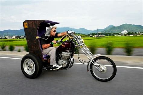 70s Style Fiberglass Trike Chopper With Extended Girder Front End And