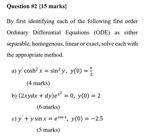 Solved Question 2 {15 Marks } By First Identifying Each