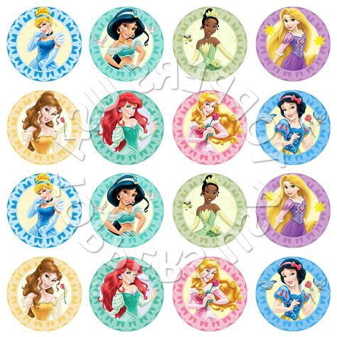 Disney Princess 3d Cupcake Toppers Edible Images Disney Princess