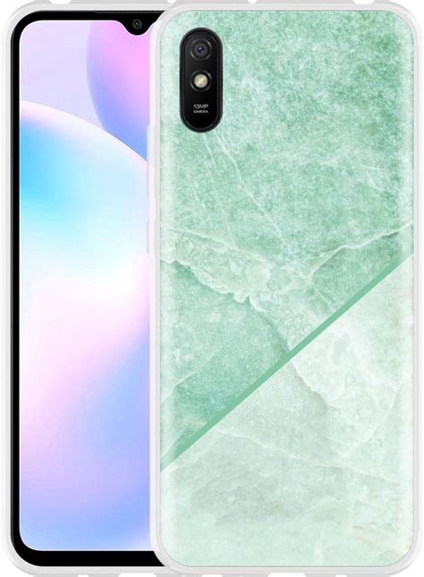 Xiaomi Redmi 9A Hoesje Green Marble Bol