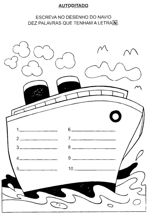 Frase Com Navio Infantil - FDPLEARN