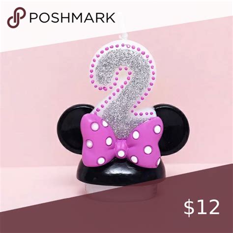 Minnie Mouse Nd Birthday Candle Topper Minnie Mouse Birthday Candle