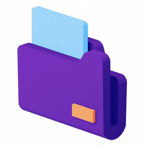 File Document Folder 3d Illustration Download On Iconfinder