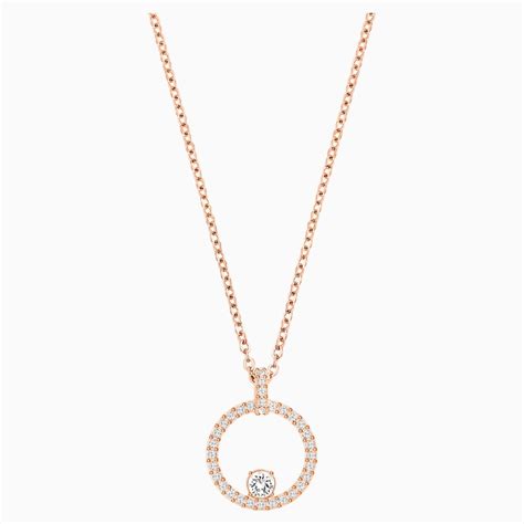 Buy Swarovski Creativity Circle Pendant White Rose Gold Plating Online