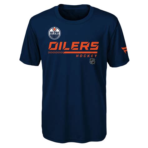 Youth Edmonton Oilers Fanatics Branded Navy Authentic Pro Performance - T-Shirt