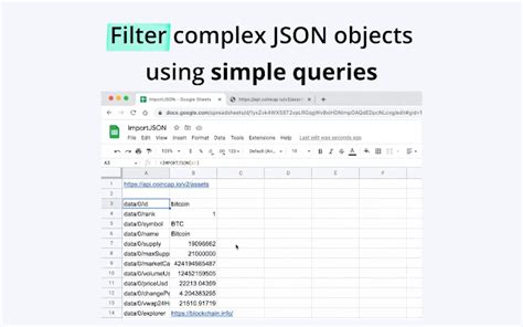 ImportJSON Import JSON Data Into Google Sheets Google Workspace