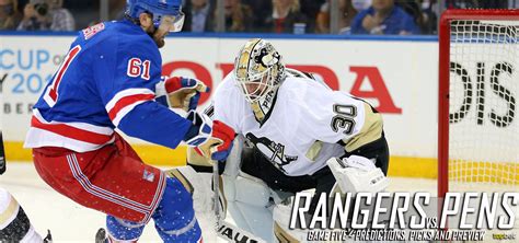 Rangers vs Penguins Series Game 5 Predictions, Picks, Odds