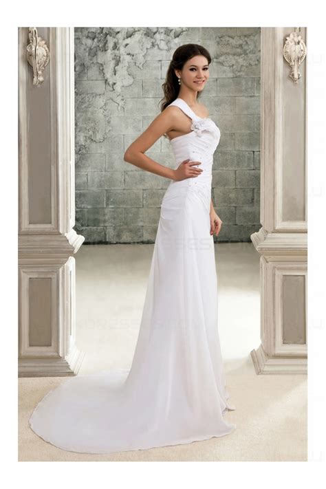 Sheath One Shoulder Wedding Dresses Bridal Gowns 3030128