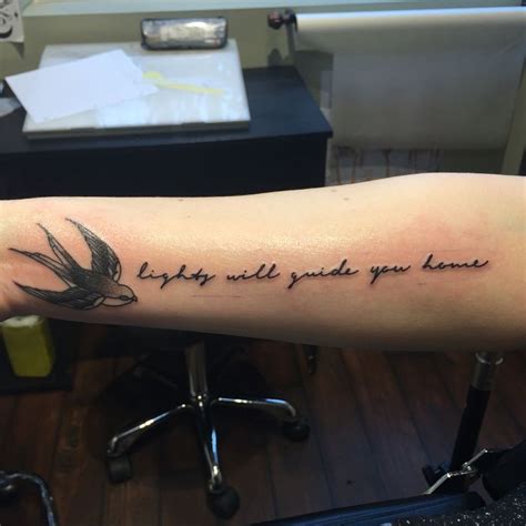 Swallow Tattoo Quote Lights Will Guide You Home Tattoo Quotes