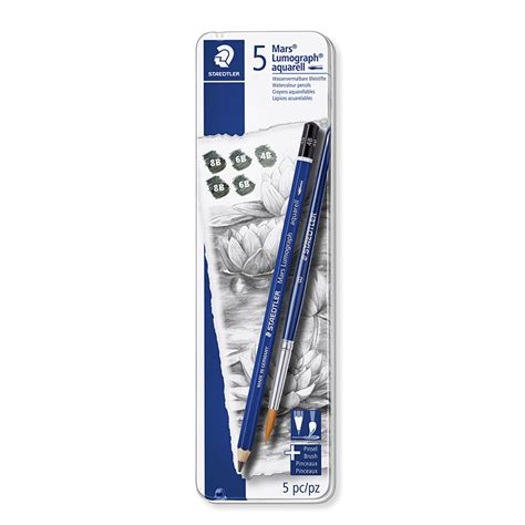 Staedtler Lápices Mars Lumograph Aquarell por 5 LAPLUMOAC5 Drechsler